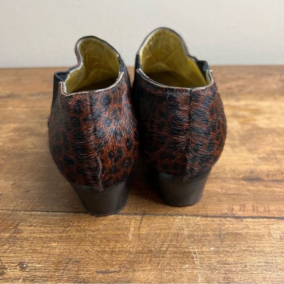 Walter Steiger booties Womens Animal Printed fur Hair Pointed Toe Brown 8.5B - Picture 5 of 11